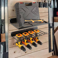 Power Tool Storage Rack Space Saving Wall Mounted Drill Holder Power Tool Organizer