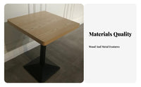 Table, Bench and Chairs Combo Retro Aesthetic 4-Person Square Dining Set