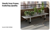 Movable with casters Multi-Level Rolling Flower Rack Space-Saving Staggered Plant Stand clean design Tiered Shelf Stable and long-lasting for Gardeners, Homeowners, Balcony, Living Room, Bedroom, Corner