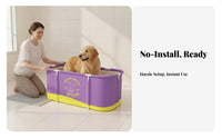 Portable Dog Bath Tub Stable Frame Foldable Bathtub Construction Foldable Soaking Bathtub for Children, Small Apartments, Outdoor, Backyard