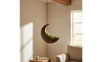 Lunar Moon Planter Rustic Design Moon Shaped Hanging Basket Easy to Hang
