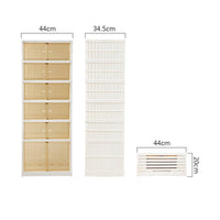 Space-Saving Clear Door Plastic Shoe Cabinet Dustproof Foldable Shoe Rack Dust-Proof Foldable Sneaker Storage Large Capacity for Entryway, Closet, Bedroom, Living Room