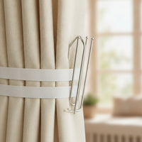 50 Pieces Stainless Steel Four-Prong Curtain Hook Silver Curtain Hook with Four Prongs Rustproof Hardware Long-Lasting for Bedroom