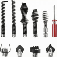 10 Pieces Drain Cleaning Accessory Set Type Heads Heavy-Duty