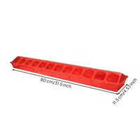 Fowl Feeding Trough Easy to Clean Chicken Feeder with Basin Low-Profile for Coop