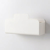 Cabinet for Living Room, Wall-Mounted Rectangular Tissue Box Holder, Punch Design for Dry Tissues & Wet Wipes, White Modern Storage Rack