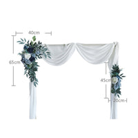 2 Pieces Wedding Arch Flower Set Rustic Design Corner Floral Arrangement