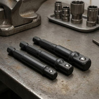 3 Pieces Oxidized Finish 1/2 Socket Adapter Cr-V Steel 3/8 Socket Adapter Heat-Treated Power Tool Accessory Forged for Electric Power Tools, Screwdrivers