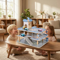 Toy Car Parking Garage with Elevator 3-Level Toy Car Parking Garage Playset Pretend Play Pastel for Children, Playroom, Nursery
