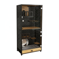 With Cooling System Chinchilla Villa Luxury Cabinet Design Indoor Pet Enclosure ampleLarge Space Small creature Habitat Ventilated Pegboard for Living Room, Bedroom, Home