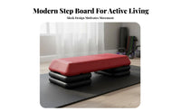 Non-Slip Surface Aerobic Step Platform Stable Design Fitness Stepper with Risers Heavy Duty Aerobic Exercise Deck Reinforced Construction for Home Gym