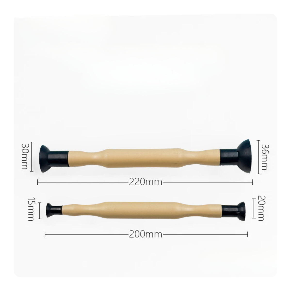 2 Pieces Double-Ended Valve Grinder with Suction Cups Hand-Operated Valve Lapping Tool for Garage