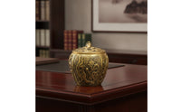 Metal Tea Canister Ornate Tea Canister with Lid Easy to Clean Storage Container for Countertop