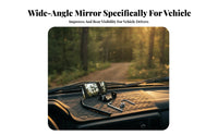 Metal Support Arm Black Blind Zone Mirror Rounded Corners Blind Zone Mirror Adjustable Rear View Aid Mounting Bracket