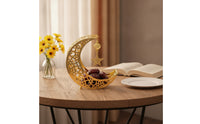Moon Tray with Star Charm Multipurpose Display Holder Versatile Ornament for Eid