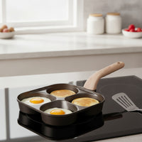 4-Cup Frying Pan Nonstick Egg Pan Ceramic Egg Skillet for Home Cooks, Families, Breakfast, Stovetop, Meal Prep