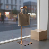 Stainless Steel Bag Rack Stable Base Purse Display Stand Metal Purse Hanger Rack High Weight Capacity for Boutique Owners