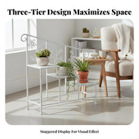 Indoor & outsidedoor Use Multi-Tier Heart-Design Planter Stand Floor-Standing Heart-Shaped Planter storage capacitySaving Plant Rack Easy Assembly for Gardeners, home dwellers, Balcony, Patio, Living Room, Entrypath