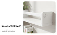 Space Saving Wooden Floating Shelf Modern Design Floating Ledge Shelf Easy Installation for Children, Decorators, Living Room, Bedroom