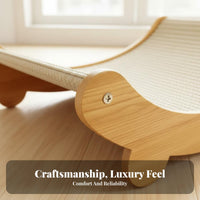 Sisal Cat Scratcher Lounge Wear-Resistant Curved Cat Scratching Board Low-Shedding Curved Sisal Scratcher for Large Cats
