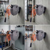 Retractable Air Conduit Reel Automatic Air Conduit Reel with Wall Mount Auto Rewind for Mechanics, DIY Hobbyists, Garage, Workshop