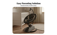 Electric Baby Gentle Motion Seat Built-in Lullabies Electric Rocking Cradle 5feature Harness Infant Gentle Motionr for Newborns, Infants, Rest Time
