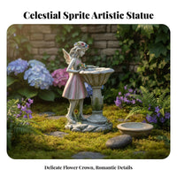 Fairy Statue with Solar Lantern Energy Saving Solar Fairy Statue Weather Resistant Maiden Figurine for Gardeners, Yard, Patio, Balcony