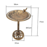 Lightweight Pedestal Bird Bath Easy Assembly Outdoor Bird Basin Weather Resistant for Gardeners, Backyard, Patio, Lawn