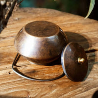 Vintage Finish Turkish Tea Kettle Decorative Spout Hammered Copper Tea Kettle