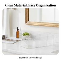 Easy to Clean Facial Mask Storage Box Large Capacity Divided Skincare Storage Container Accessible Top Design for Women, Desktop, Bathroom