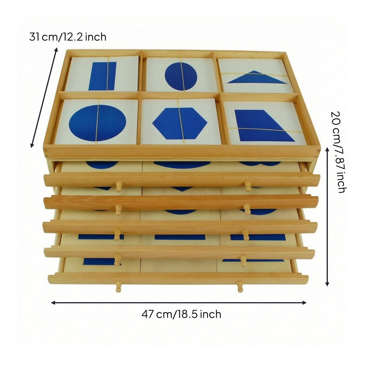 Exploratory Geometric Cabinet Sensory Geometric Cabinet Homeschool Sensorial Material for Preschool