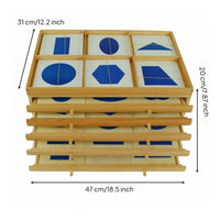 Exploratory Geometric Cabinet Sensory Geometric Cabinet Homeschool Sensorial Material for Preschool