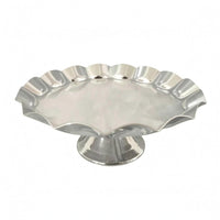 Polished Pedestal Fruit Tray Smooth Surface Footed Fruit Tray Pedestal Bowl