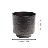 Aluminum Vase Decorative Metal Vase Lustrous Vessel for Decorators, Homeowners, Entryway