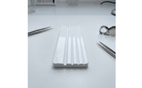 Diamond Sorting Tray Grooved Gem Sorting Tray with Grooves Board Rectangular White for Jewelers, Jewelry Making