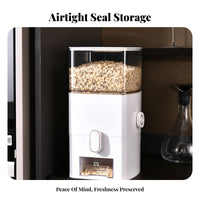 Moisture-Proof Sealed Rice Dispenser Long-Lasting Quantitative Grain Storage Box Space-Saving for Kitchen, Pantry