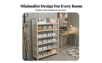 Multi-Tier Shoe Rack Space-Saving Freestanding Shoe Organizer Easy Installation Freestanding Storage Shelf for Homeowners, Dorm Room, Hallway, Bedroom