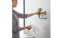 No Drill Toilet Paper Holder Space Saving Wall-Attached Toilet Paper Holder