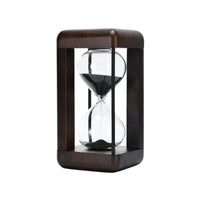Hourglass with Wooden Frame Vintage-Inspired Hourglass Timer Sand Glass Decorative Classic for Desk, Office