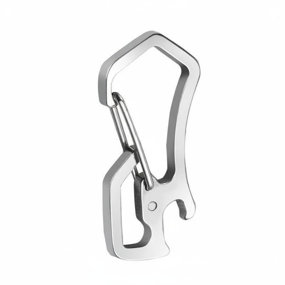 Stainless Steel Carabiner Keychain Multifunction Carabiner Clip Compact Key Holder Multitool for Hikers, Hiking