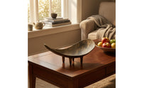 C-Shaped Fruit Bowl Vintage Bowl with Legs Decorative Tabletop Ornament for Collectors, Dining Table, Living Room