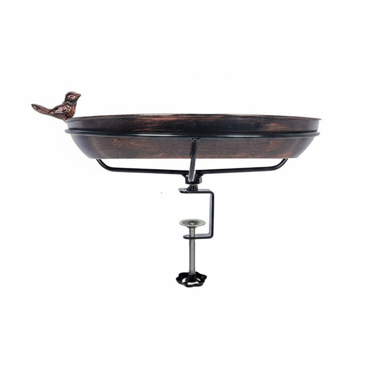 Detachable Design Bird Feeder Bath Combo Easy to Clean Balcony Bird Bath Feeder Weather-Resistant Heavy-Duty Metal for Patio, Garden