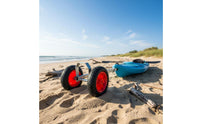 2 Pieces Kayak Trailer Wheels Puncture-Resistant Solid PU Beach Wheels