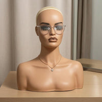 Hairpiece Display Bust Half-Female Form Head Bust Stable Base Presentation Piece