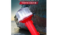LED Marine Beacon Light High Visibility Solar Powered Boat Light Long Battery Sun-Powered Fishing Net Marker for Boaters, Fishermen, Boating