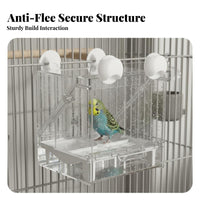 Clear Avian Enclosure Bathtub Cage Accessory Versatile Bird Bath Bathtub Cage Accessory Windowwindow-Attach Pet Supply for Parrots