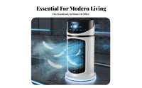 Water-Cooled Air Chiller Humidifier Versatile Function Desktop Air Chiller Portable USB Misting Fan for Office, Bedroom, Dorm Room