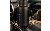 Vehicle Electric Kettle with Carrying Strap 12V 24V Car Water Kettle Power Adaptive Switching Mini Hot Water Boiler for Truckers, Commuters