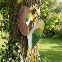 Tree Bird Ornament Resin Wall Mounted Bird Ornament for Garden