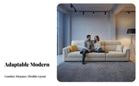 L-Shaped Chaise Sofa pet-resistant fabric Resistant L-Shaped Chaise Sectional Nordic design Living Room Furniture for Families, Small Spaces, Home, Lounge Area